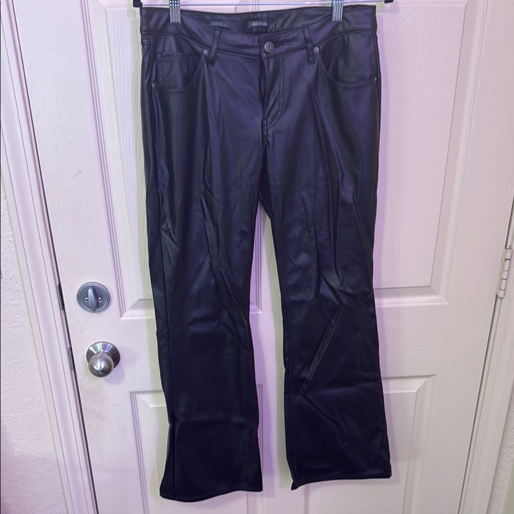Black Leather Women's Pants